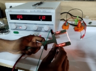 Joule's law of heating with Y shaped wire holder apparatus