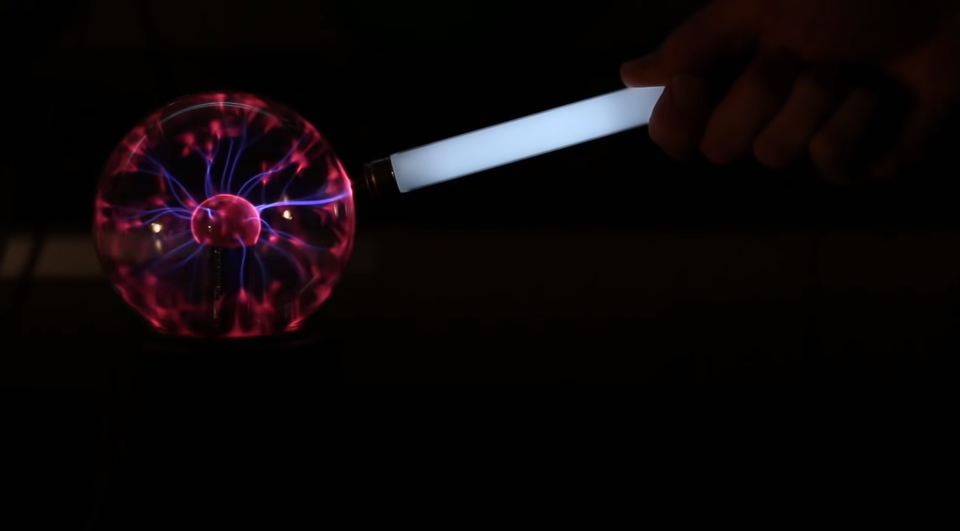 Radial electric field: Plasma globe and Tubelight