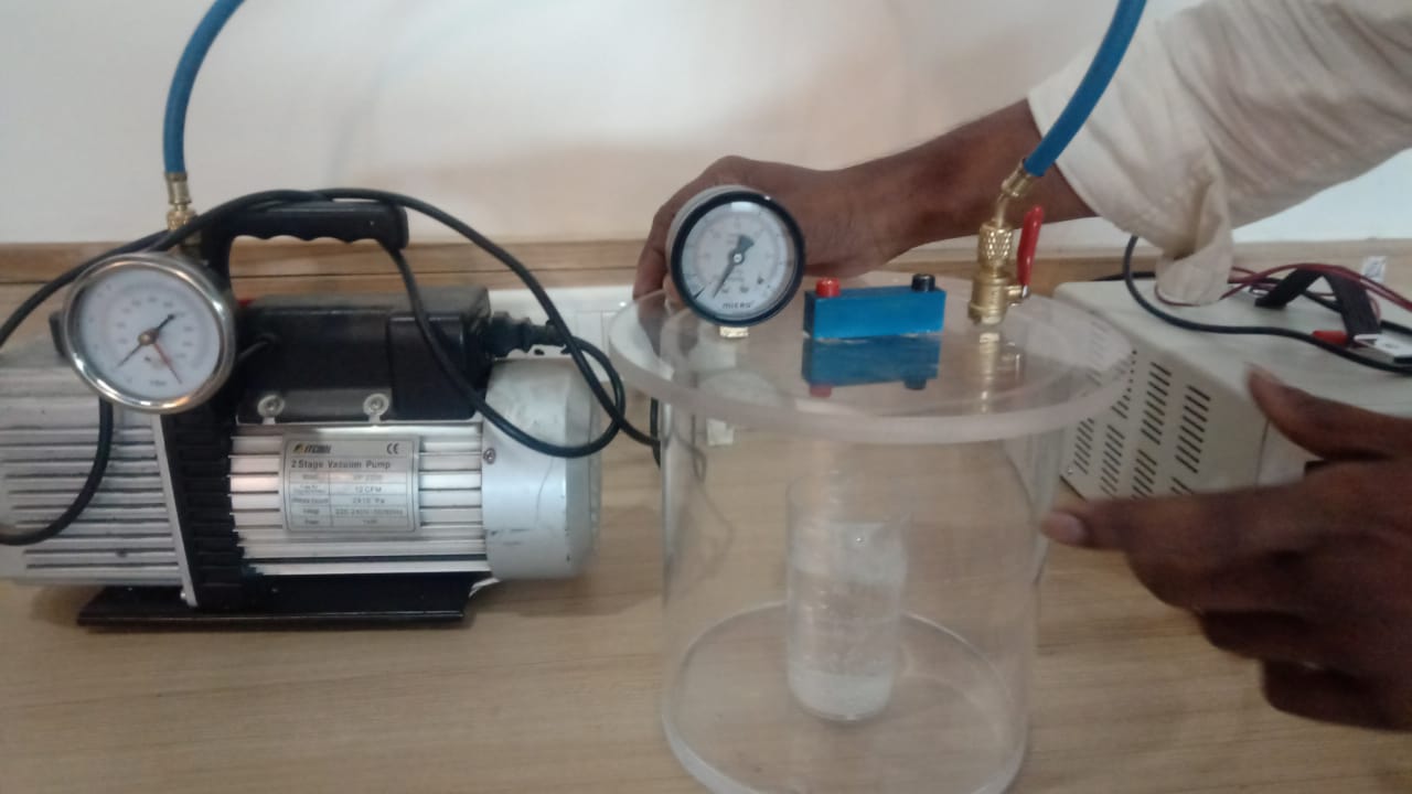 Boiling point of water in vacuum